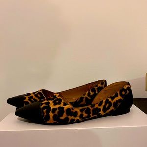 Leopard print flats